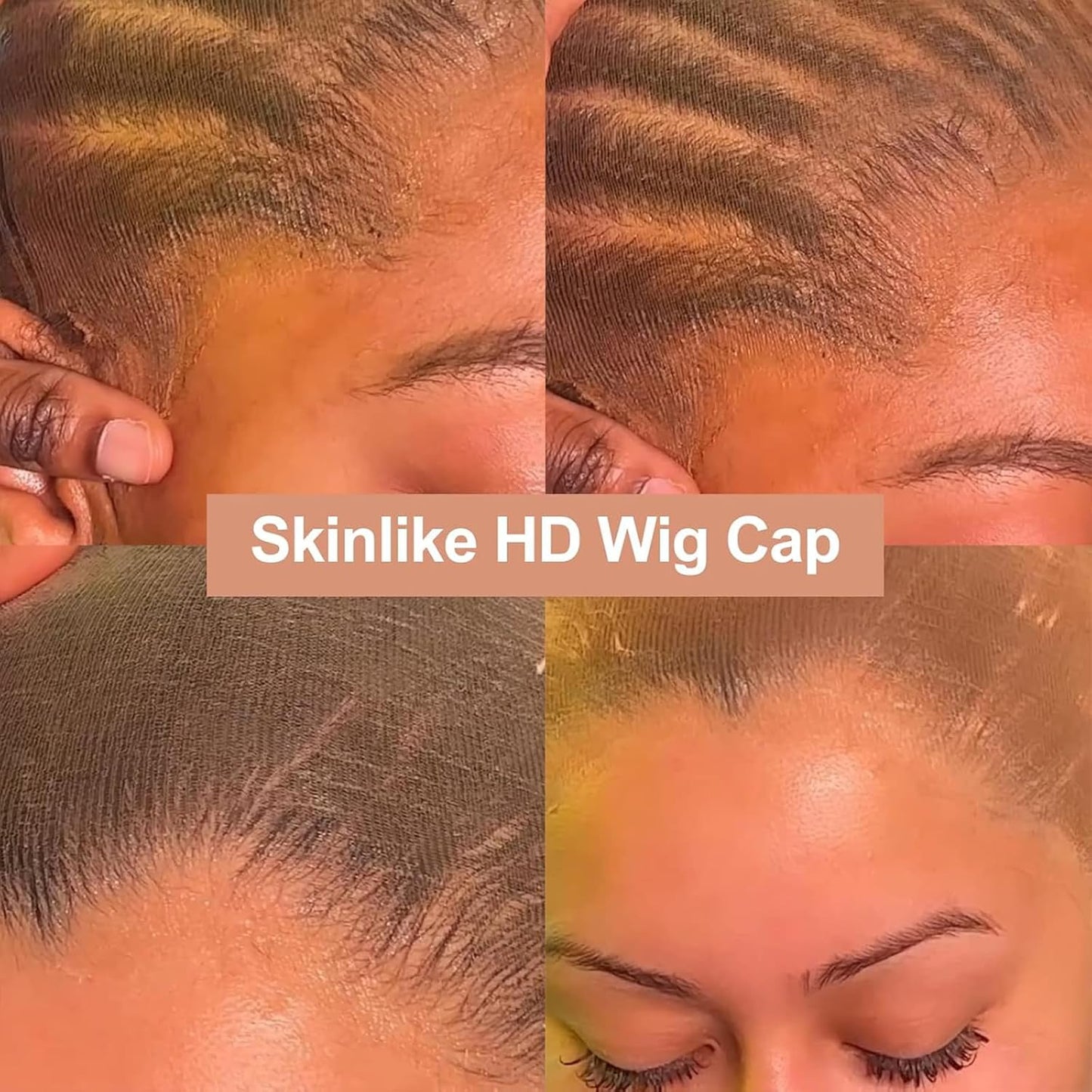 ZEBAISH HD Wig Cap, Pack Of 5 Invisible and Sheer Breathable Ultra-thin Stretchy Stocking Caps Beige Colour