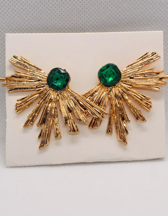 Peacock Leaft Studs - Zebaish Wigs and Extension