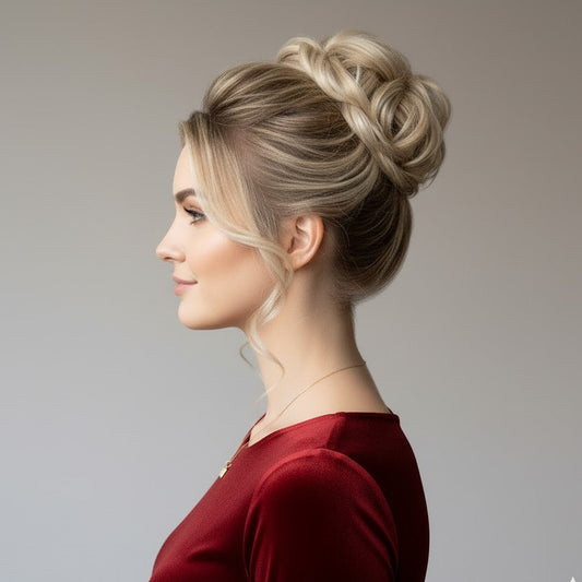 Dirty Blonde Messy Srunchy Bun Hair Piece for Thin Hair Women Synthetic Chignon | Zebaish Wigs and Extensions