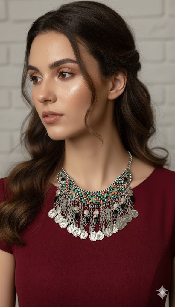 Multi Color Collar Necklace | Zebaish Wigs & Extensions