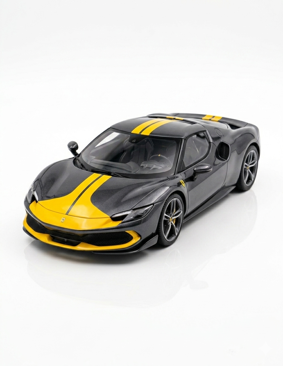 BBR Models 1:64 Ferrari 296 GTB Assetto Fiorano – Grigio Scuro Grey