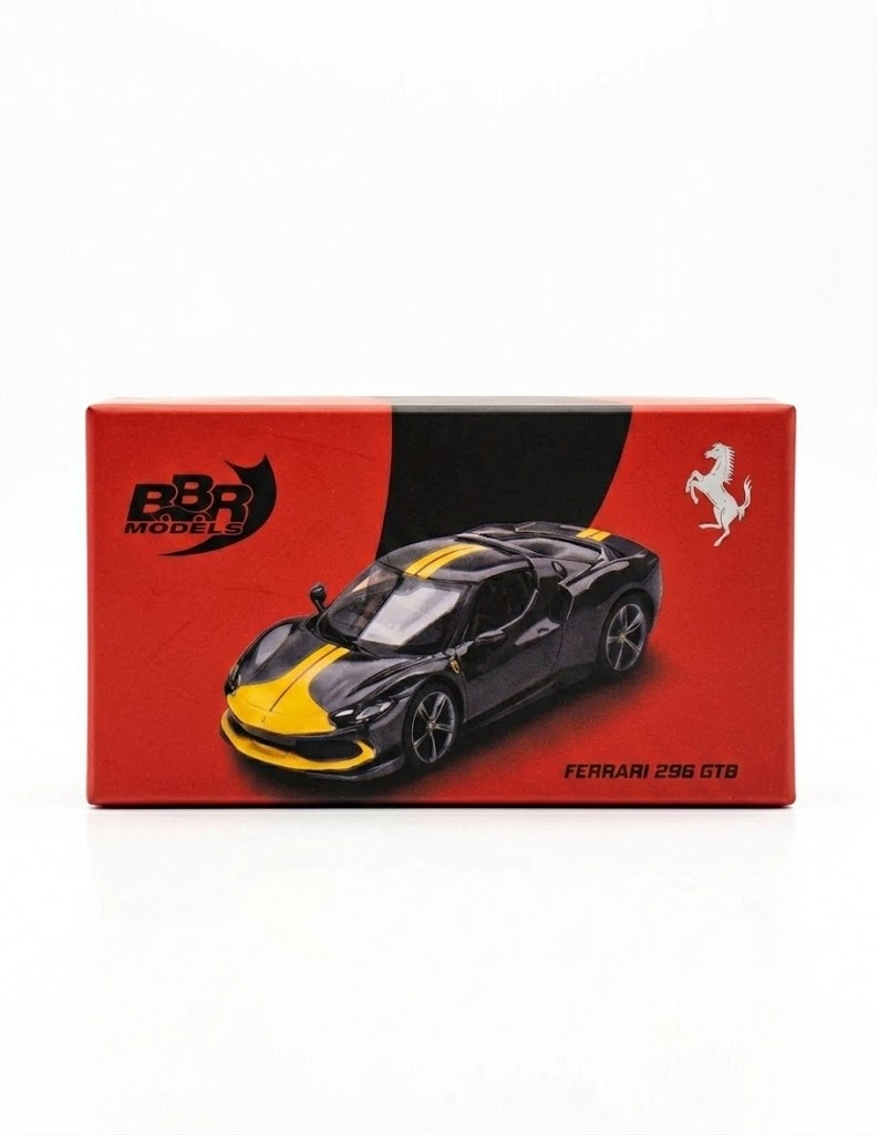 BBR Models 1:64 Ferrari 296 GTB Assetto Fiorano – Grigio Scuro Grey