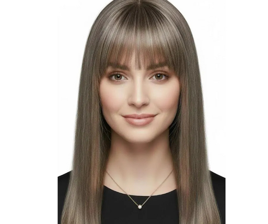 Zebaish Caramel Brown With Golden Highlights Hair Topper With  3 Clips, Volumizing Piece | Zebaish Wigs & Extensions