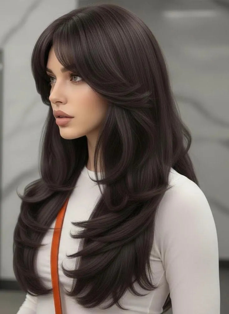 Zebaish Dark Brown 3 Clips Topper Synthetic Hair For Thinning Hair | Zebaish Wigs & Extensions