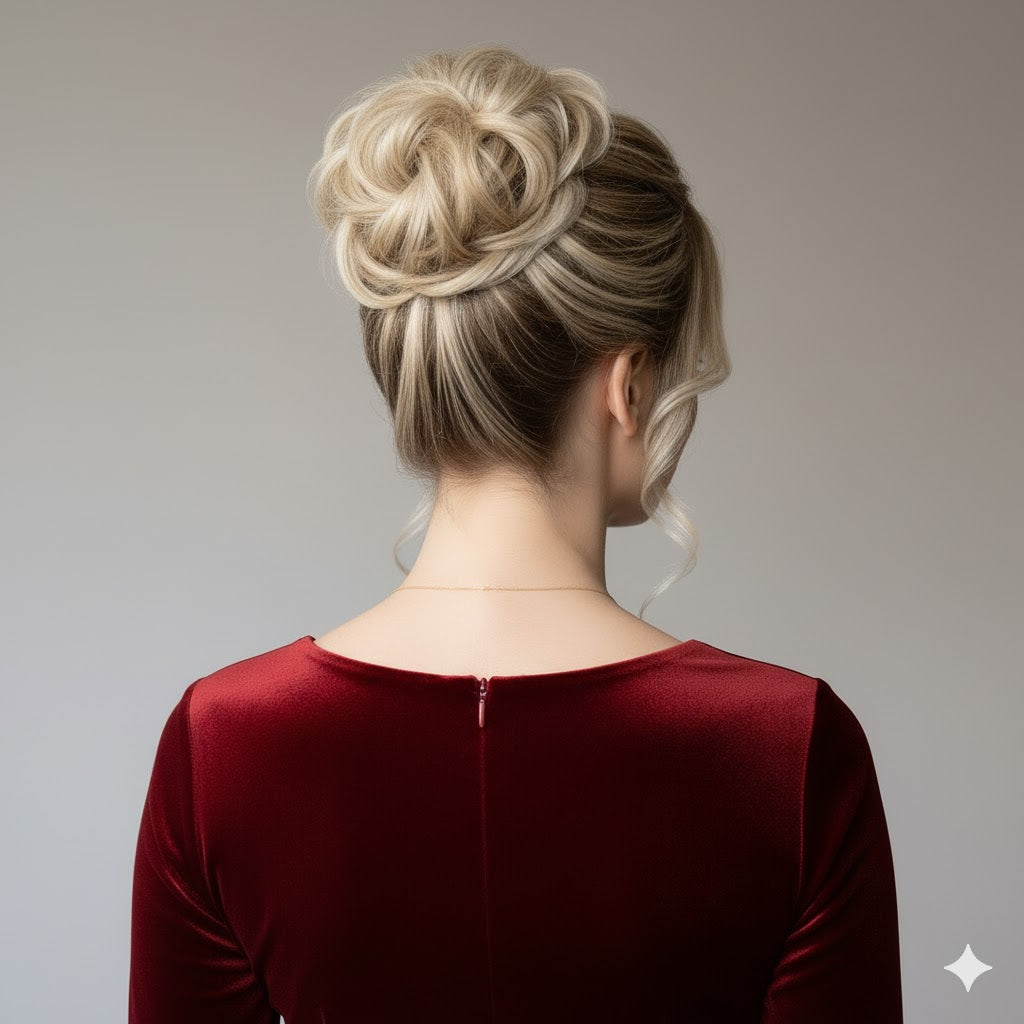 Dirty Blonde Messy Srunchy Bun Hair Piece for Thin Hair Women Synthetic Chignon  | Zebaish Wigs and Extensions