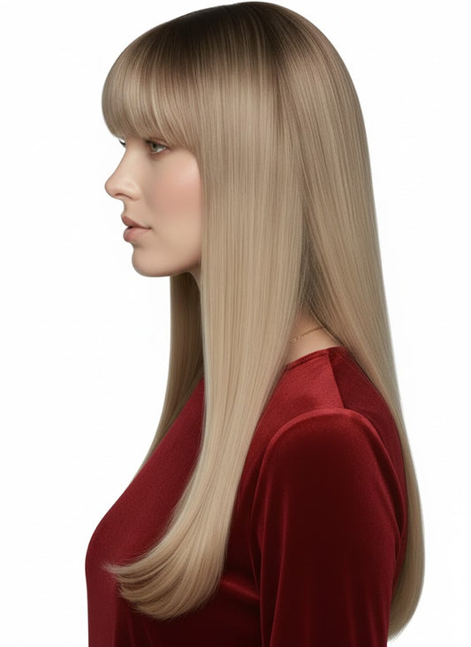 Beige Blonde Balayage 3 Clips Topper 20 Inches Long(7702) Hair Topper With  3 Clips, Volumizing Piece | Zebaish Wigs & Extensions