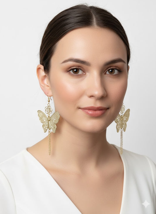 Butterfly Drop Earrings Pair | Zebaish Wigs & Extensions