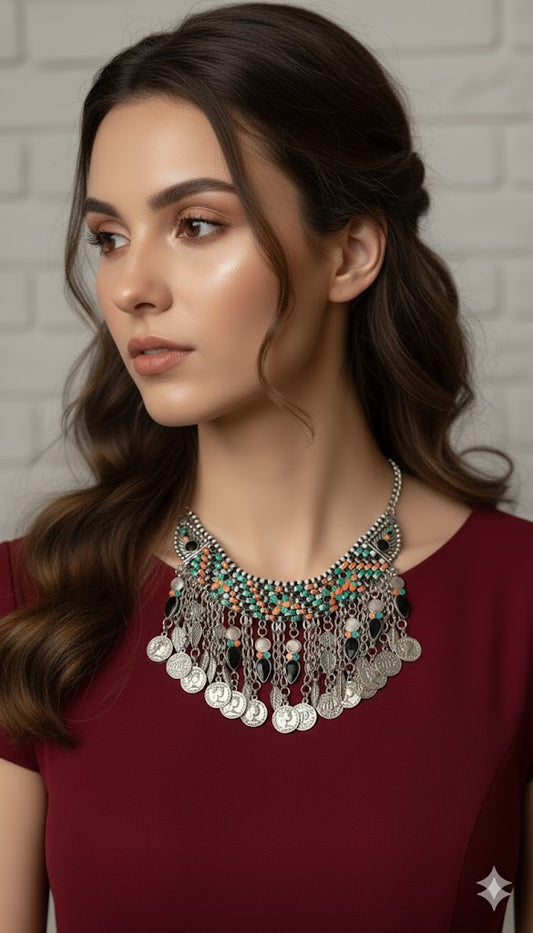 Multi Color Collar Necklace | Zebaish Wigs & Extensions