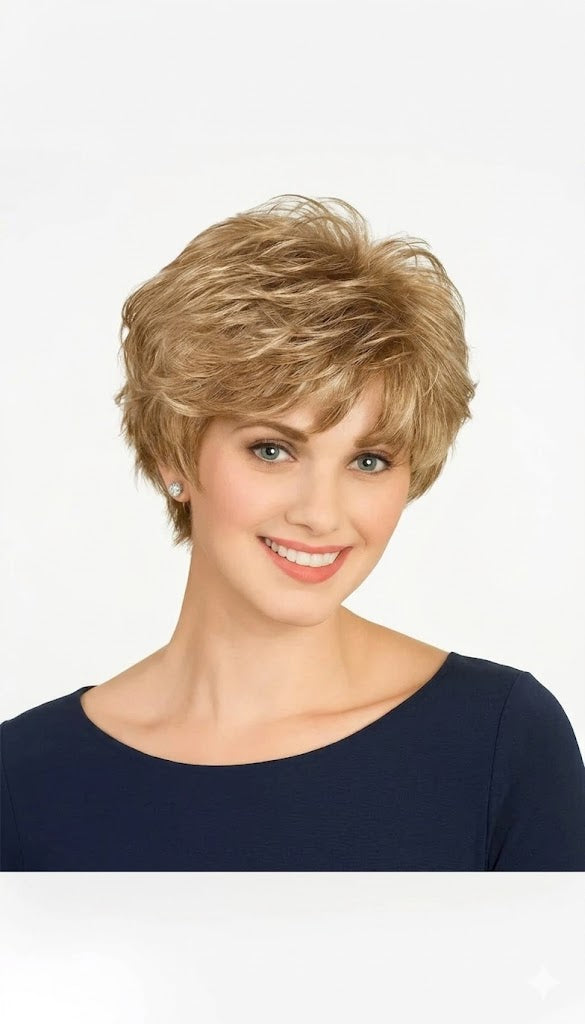 Zebaish Golden Brown Wig With Honey Brown Highlights | Zebaish Wigs & Extensions